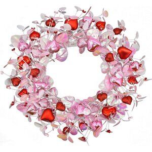 Valentine's Day Wreath for Front Door Valentine Wreath with Pink Eucalyptus Leav